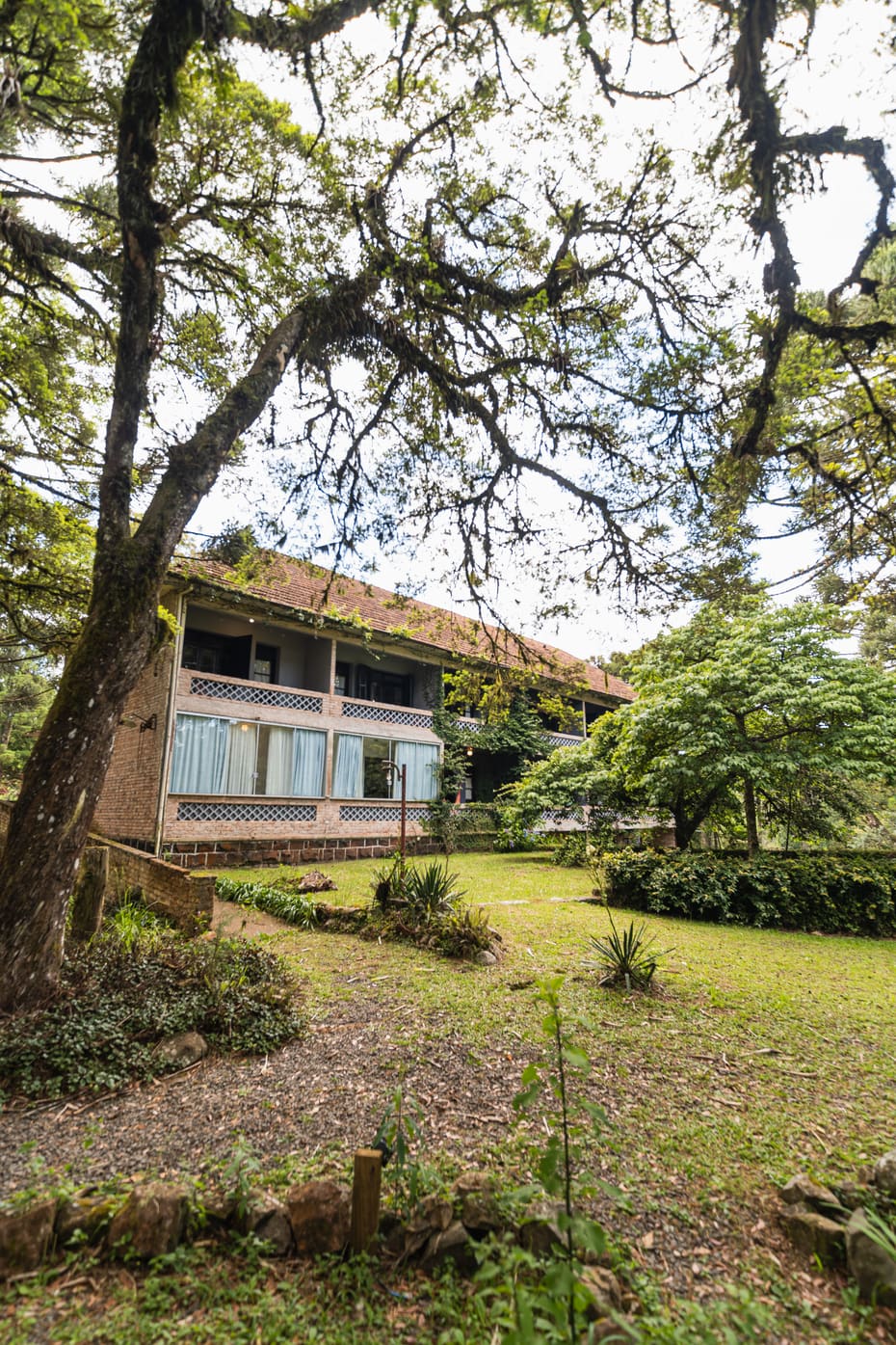 A ala das suítes vista do jardim